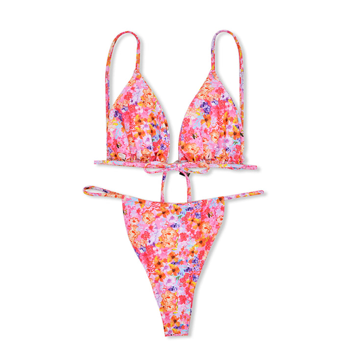Dame blomster mønster triangel bikini Skovae