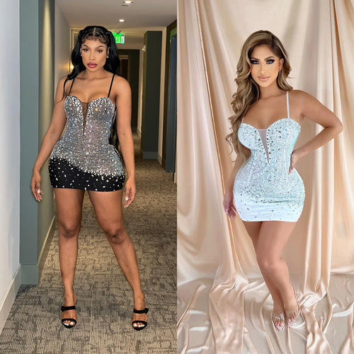 Dame Pailletter Bodycon Minikjole Stilla