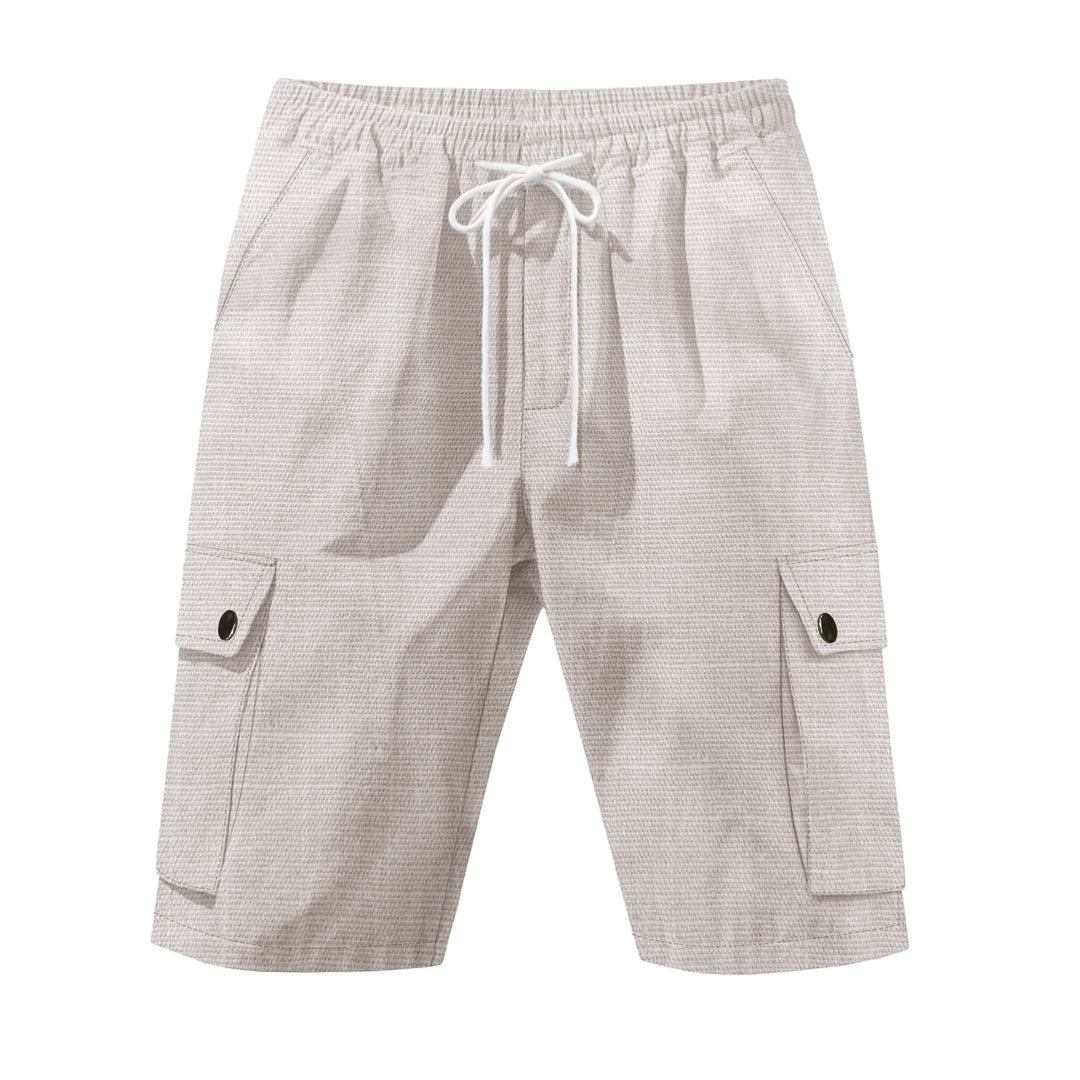 Herren lette Cargo-Bermuda med elastisk talje og snøre Skovae