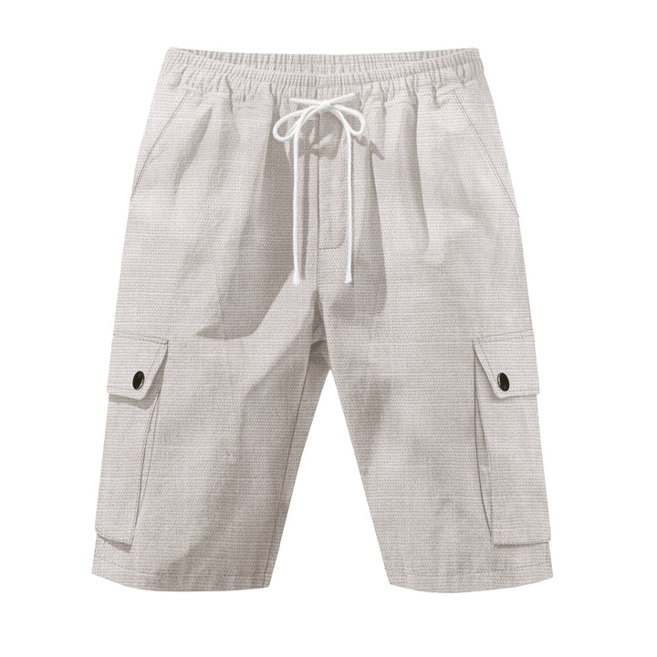 Herren lette Cargo-Bermuda med elastisk talje og snøre Skovae