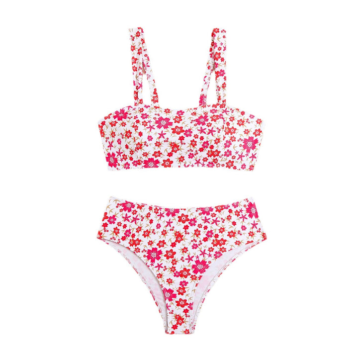 Damer Høj talje Blomster mønster Bikini Sæt Stilla 1750838450
