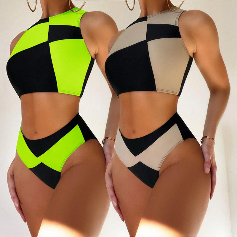 Dame High-Waist Bikini-Sæt Skovae