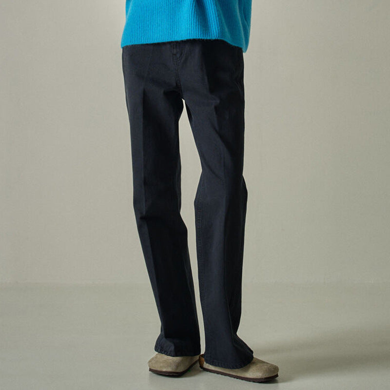 Kvinder casual high waist stofbukser med lige snit Stilla