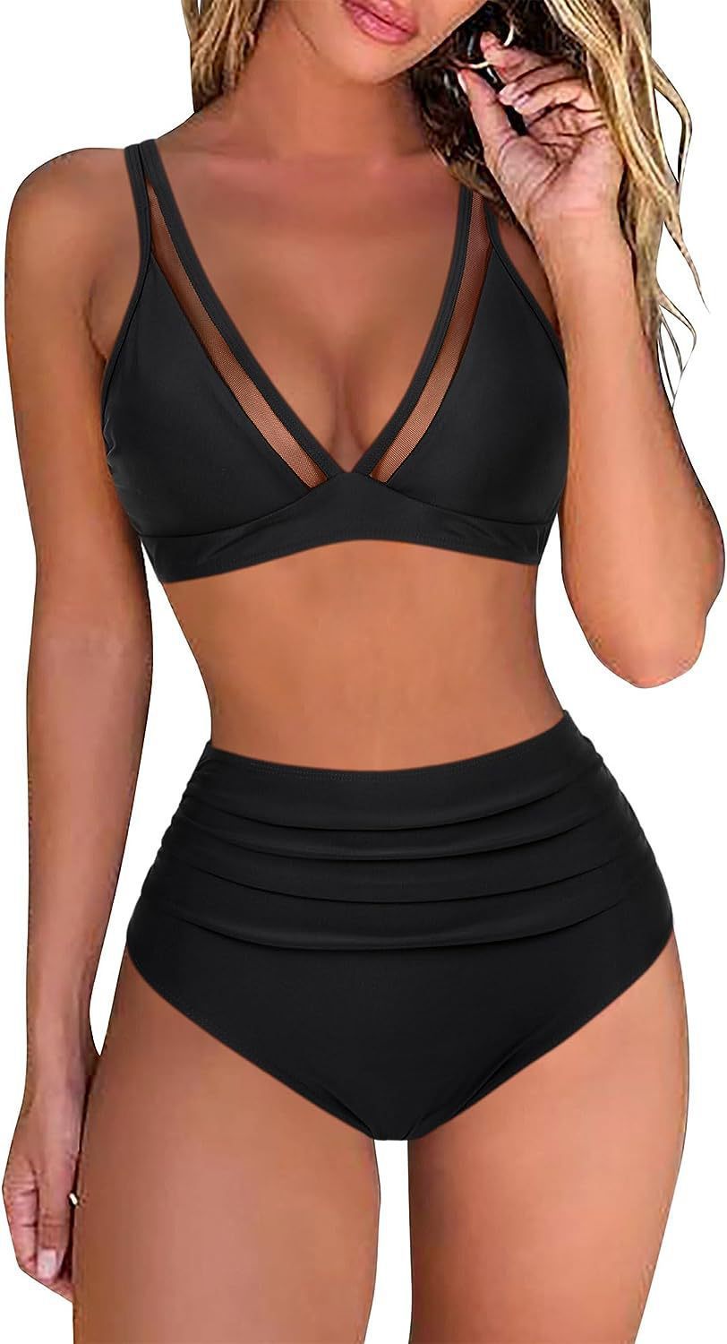 Dame Sporty Bikini-sæt med åndbart mesh-udskæring fremstilling Skovae