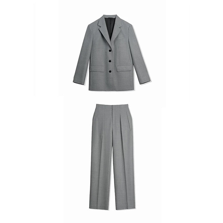 Dame brede chinos med elegante folder og høj talje Stilla