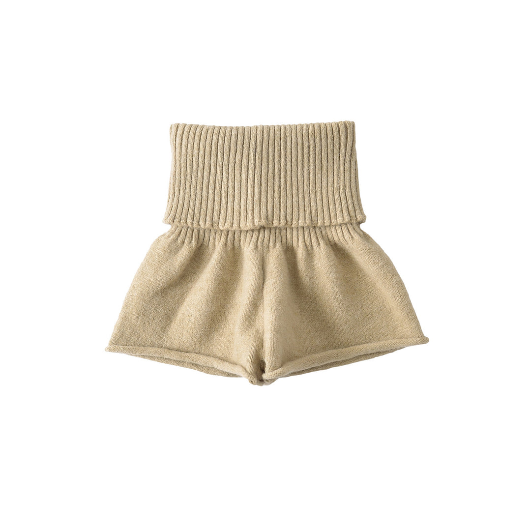 Dame Strik-Shorts med høj talje og feminin A-linje Stilla