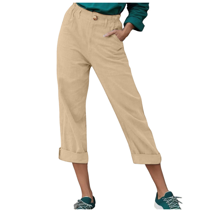 Dame Relaxed Fit Cropped Bukser Stilla