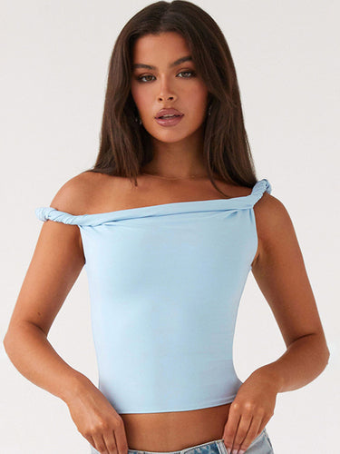 Femme Stylish Asymmetrisk Top Stilla