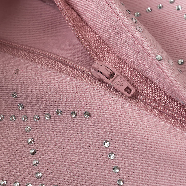 Dame bred stofbukser med jacquard-mønster Stilla