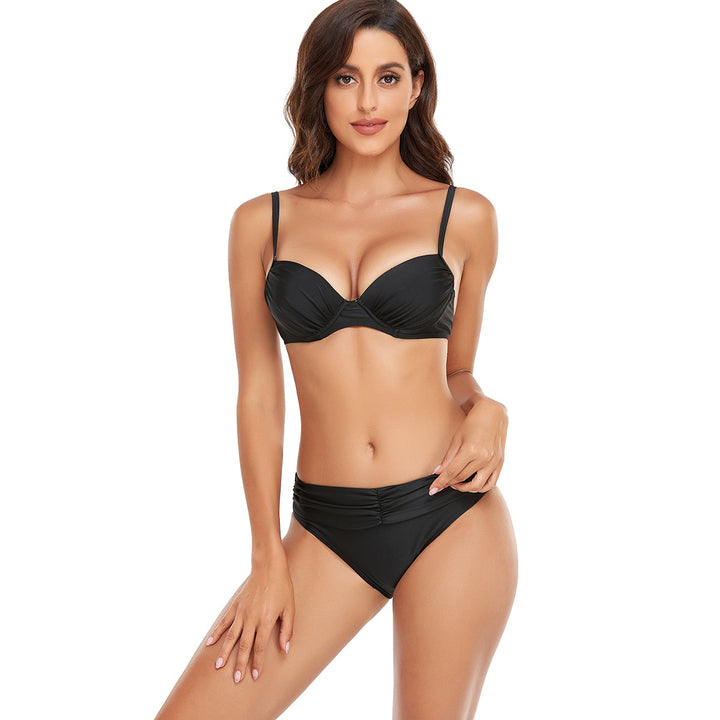 Dame bikini-sæt med raffineret push-up-top og høj kvalitet bånd Stilla