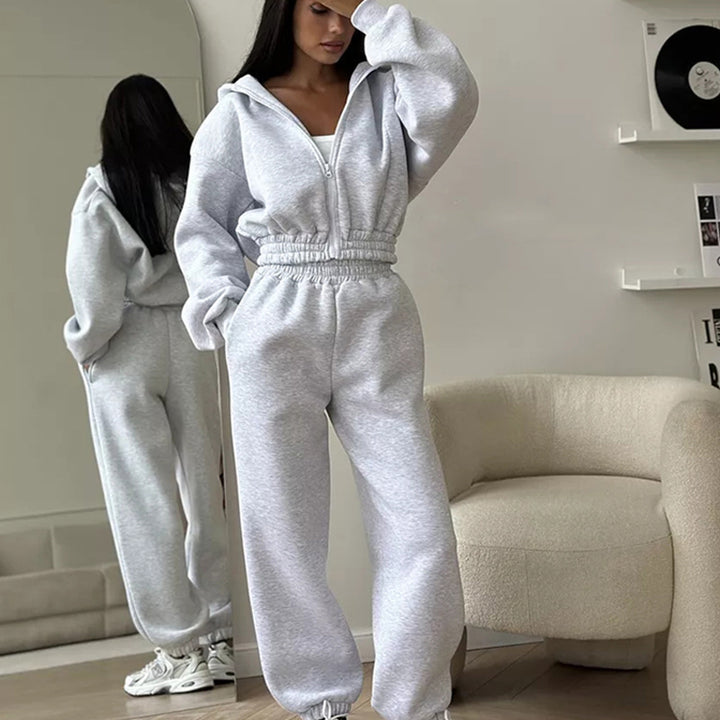 Kvinder Oversized Hoodie med sporty skæring og elastisk talje Skovae