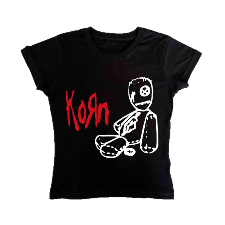 Dame T-shirt med kreativt grafisk design og afslappet snit Skovae