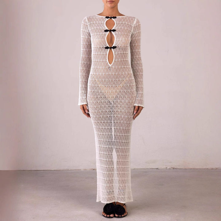 Dame strikkjole med innovative cut-outs Skovae