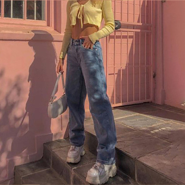 Dame Løs skåret Høj talje Jeans med afslappet snit og cool Vintage-stil Stilla
