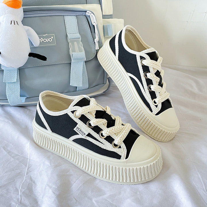 Dame fritidssneakers med elastisk plateau-sål og moderne design Stilla