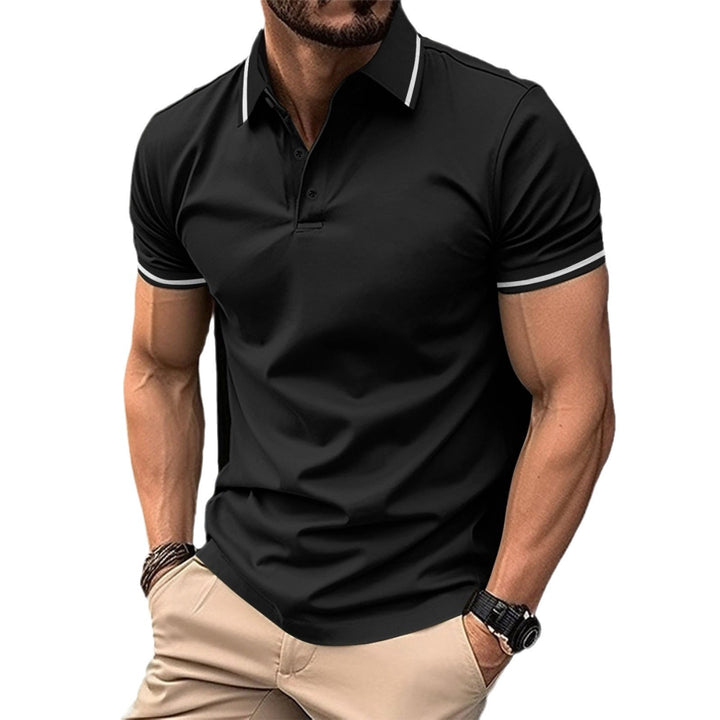 Herrer Poloshirt med moderne reverskrave og sporty kontrastdetaljer Stilla