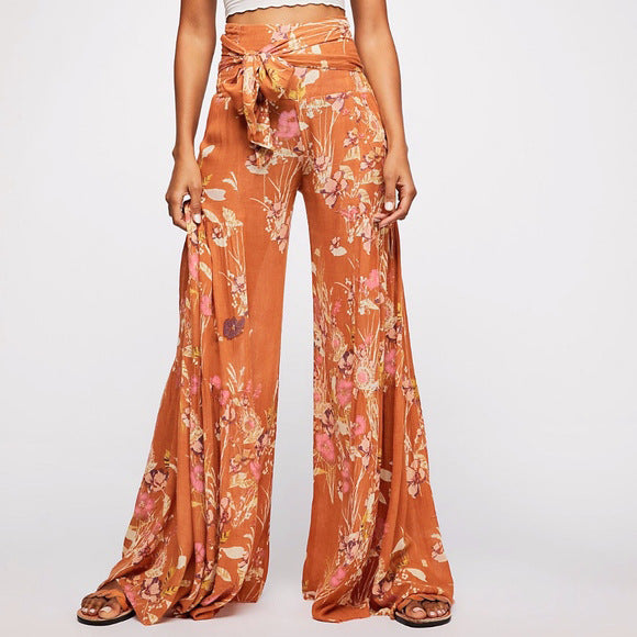 Dame Boho-stil bluse med puffærmer og elegant knaplukning Stilla