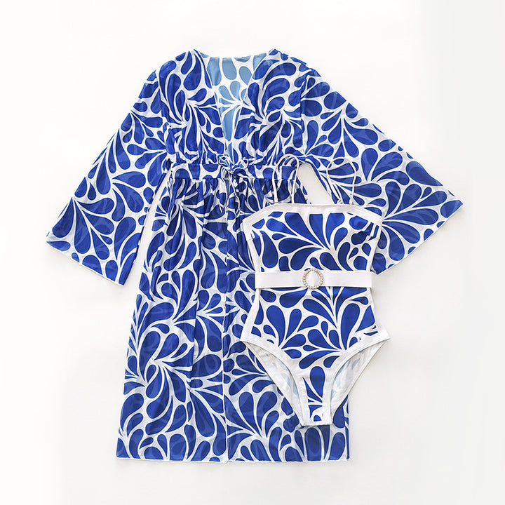 Dame Strandkjole med elegant blomsterdesign og afslappet snit Skovae