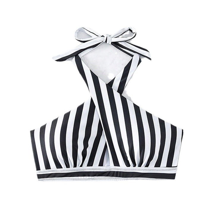 Dame triangel bikini top med moderne indpakningsdesign og elastiske stropper Skovae