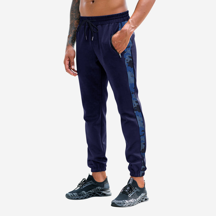 Herrer Sporty Joggingbukser med sideløst camouflage-design og åndbare egenskaber Stilla
