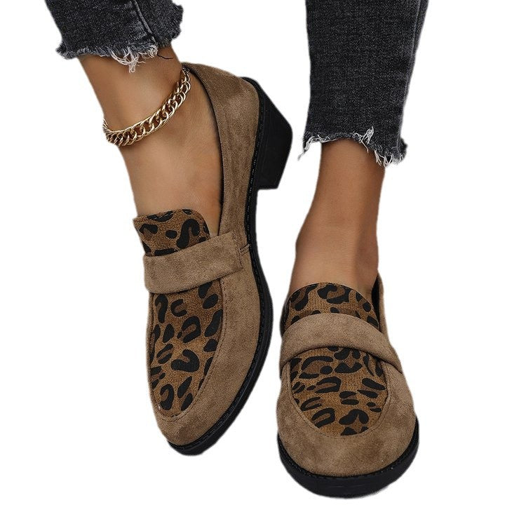 Dame loafers med moderigtigt leopardmønster og behagelig fodseng Skovae