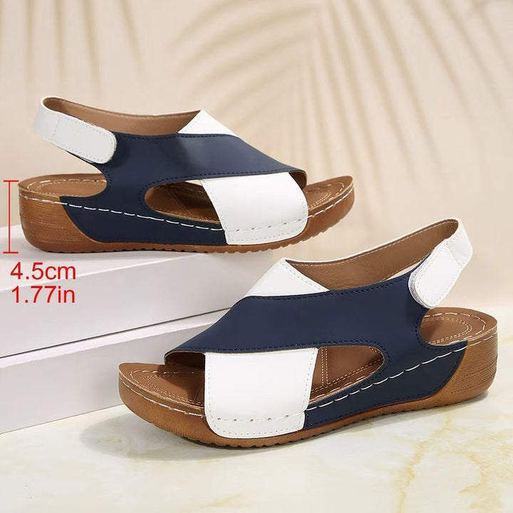 Dame elegante toe separator sandaler med dekorative krydsremme og behageligt fodseng Stilla