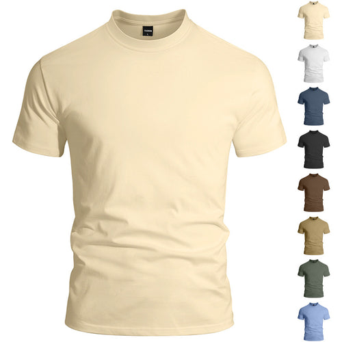 Herrer nan en tætsiddende Rundhalst T-shirt i Singlejersey med forstærket nakke. Skovae