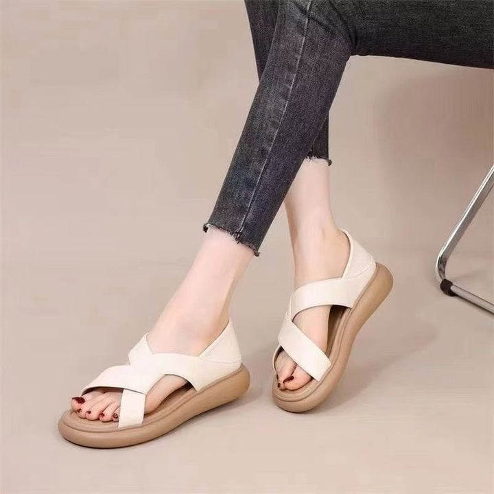 Dame Komfort-sandaler med justerbar rem og dämpende sål Stilla