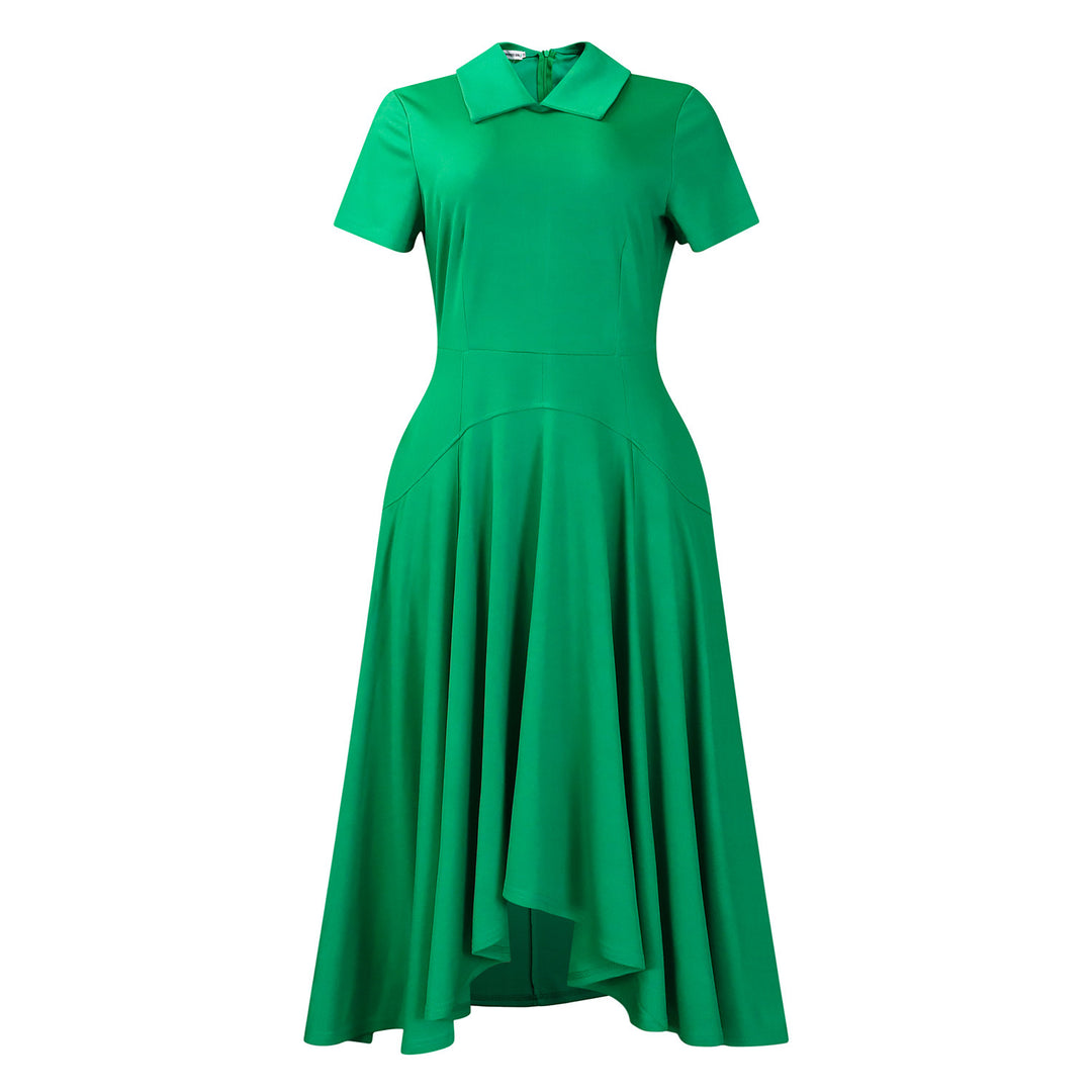 Dame Midikjole med afslappet polokrave og elegant svaj Stilla