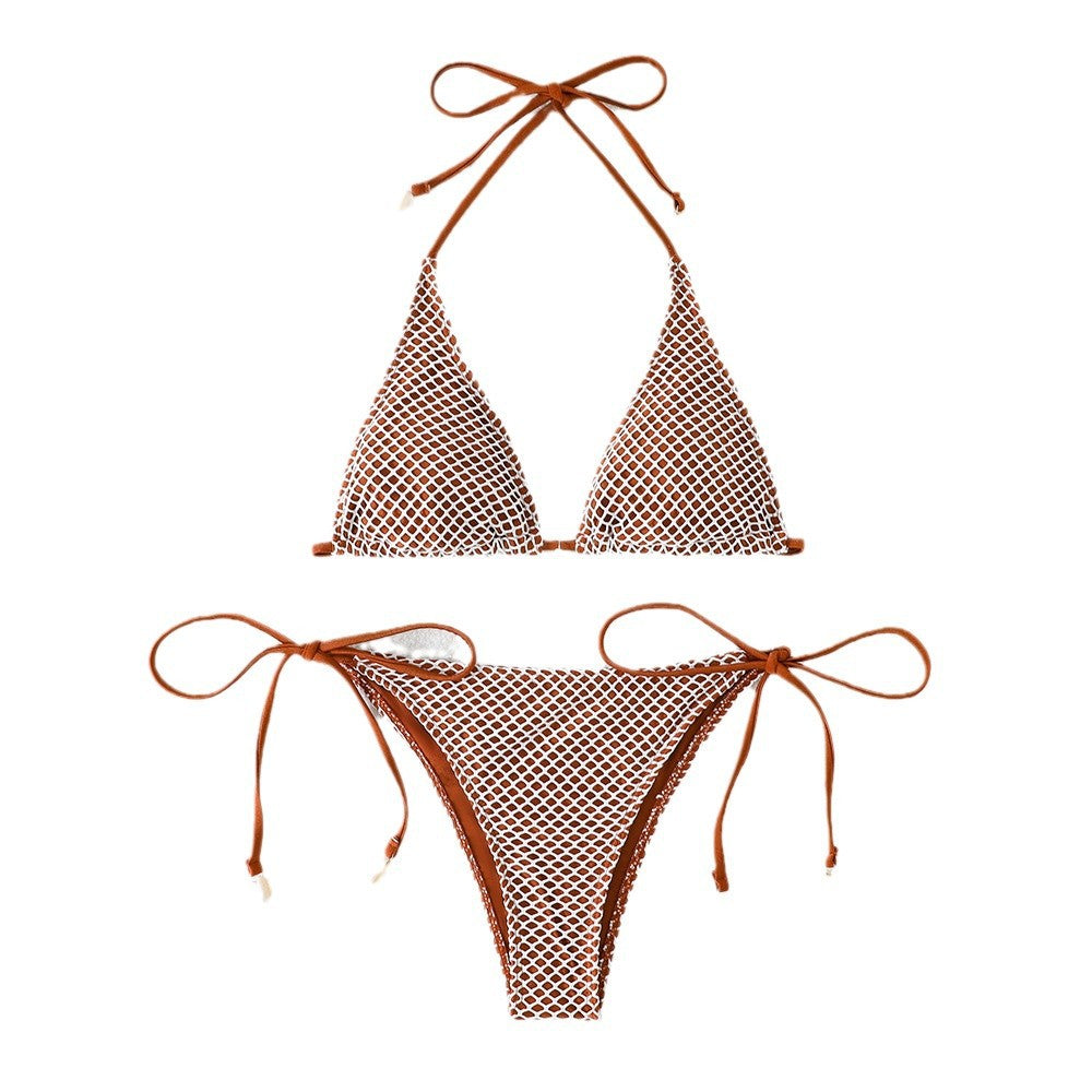 Dame Mesh Trekant Bikini Sæt Stilla