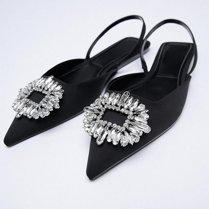Dame Slingback Sko med glitrende smykkedetalje Stilla