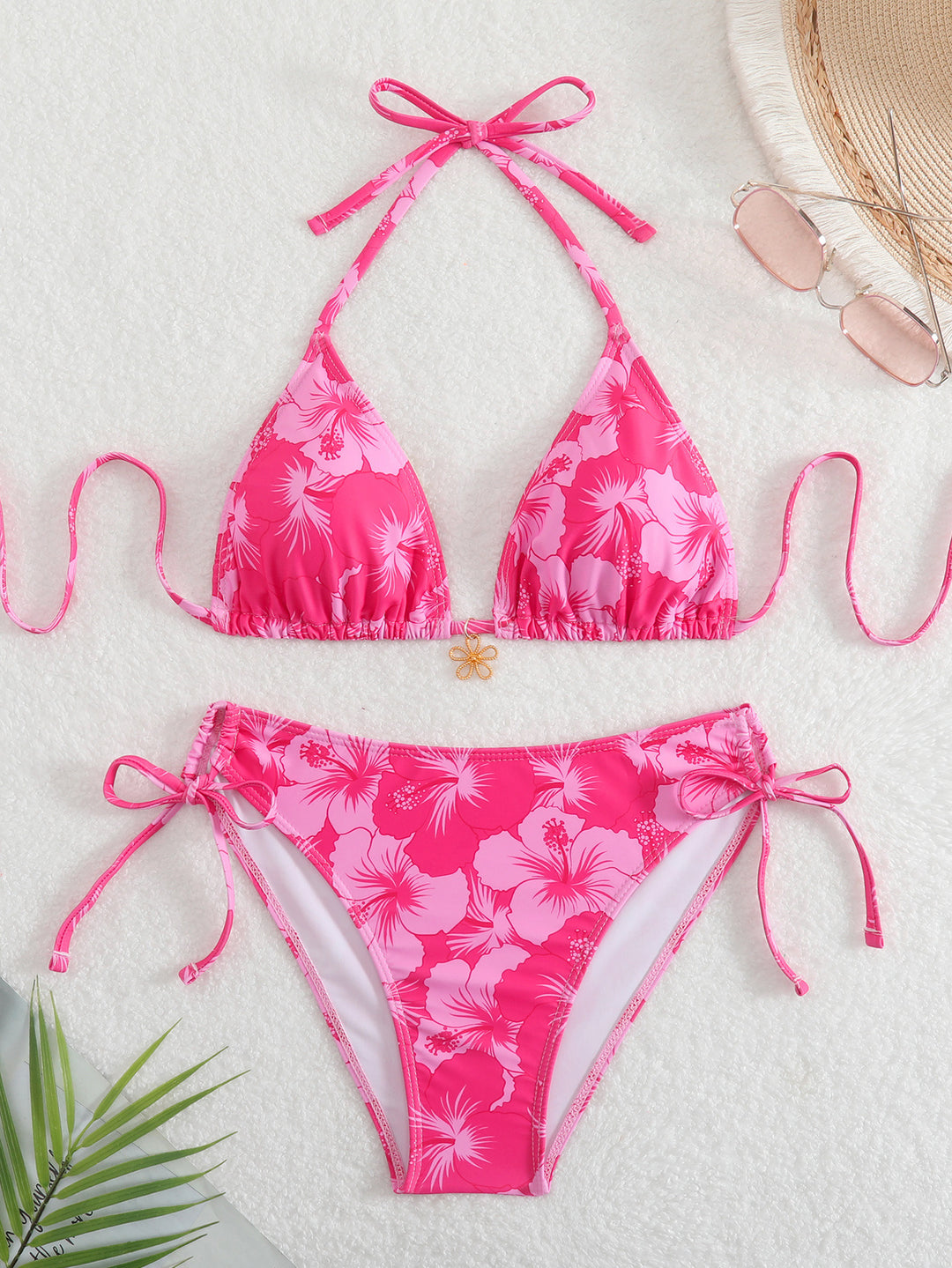 Dame Triangel-Bikini med legende blomsterprint Skovae