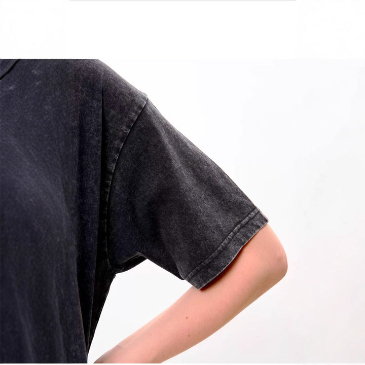 Dame T-shirt med trendy Mickey Mouse print og afslappet oversized pasform Stilla