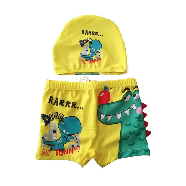Drenge svømmetøjssæt med glad dinosaurermotiv Skovae