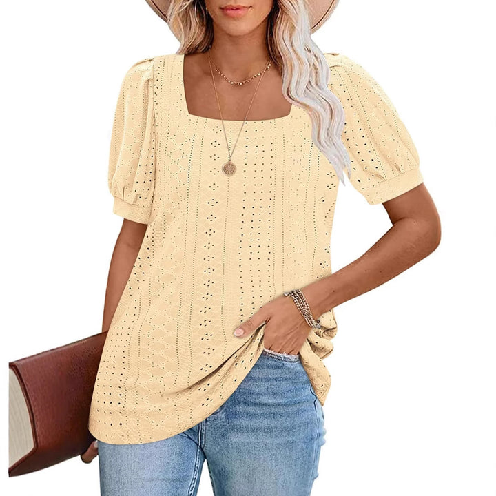 Dame Elegant Puffærmer Bluse Stilla