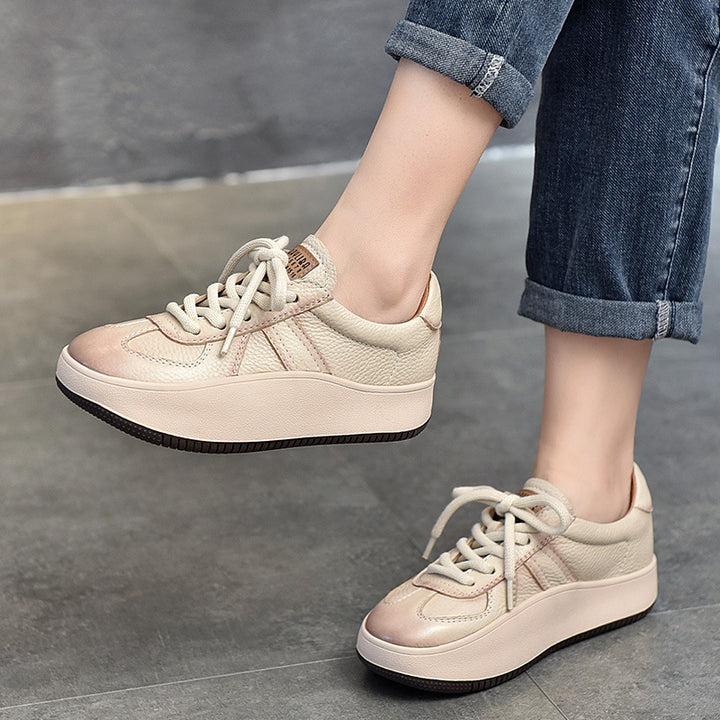 Dame Komfortable Sneakers i urban stil med tykk platformsål og åndbart overmateriale Stilla