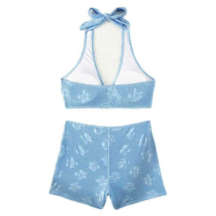 Dame højtaljet bikini-sæt med elegant ringdetalje Skovae