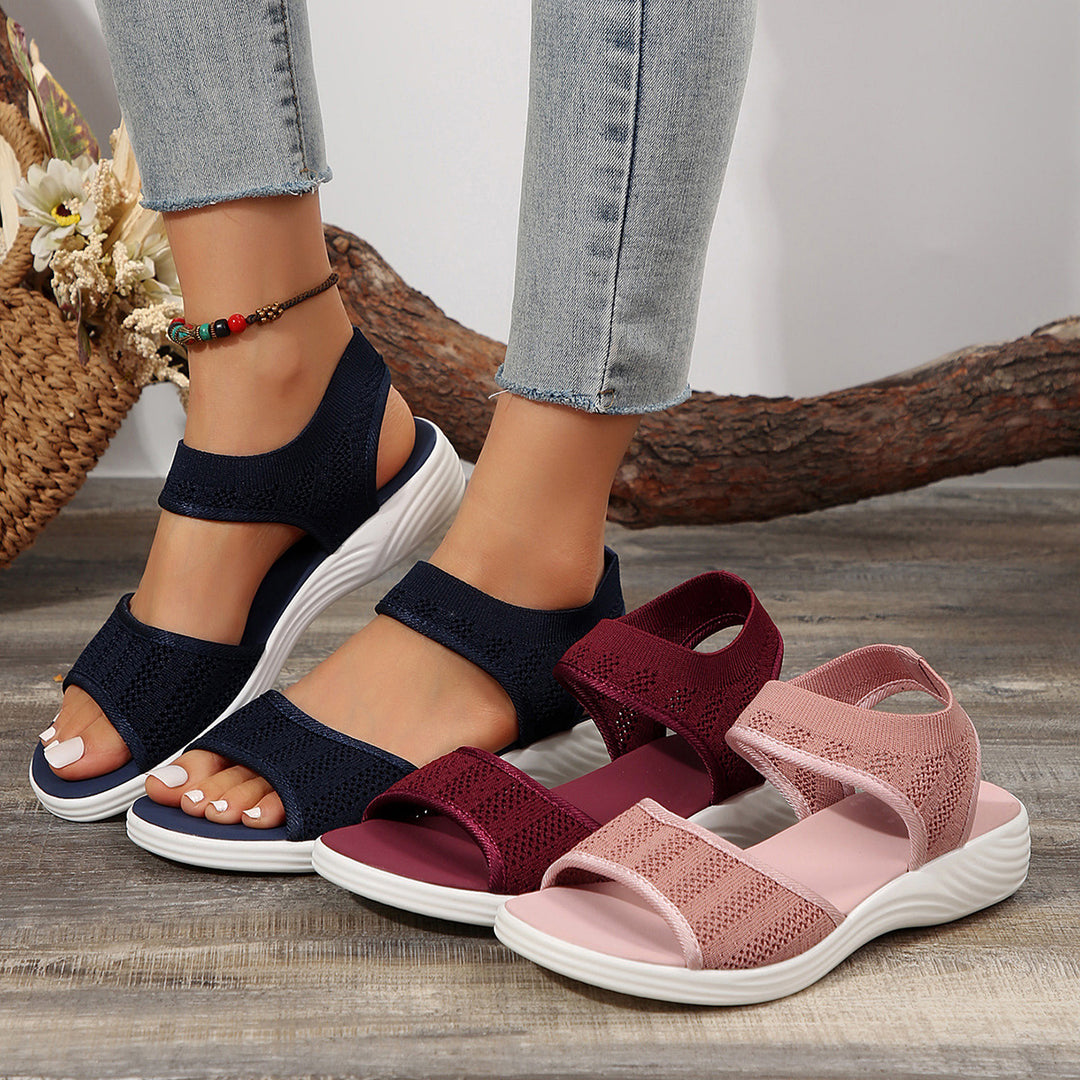 Dame Åndbare Sandaler med elastisk Remdesign og komfortabel Såle Stilla