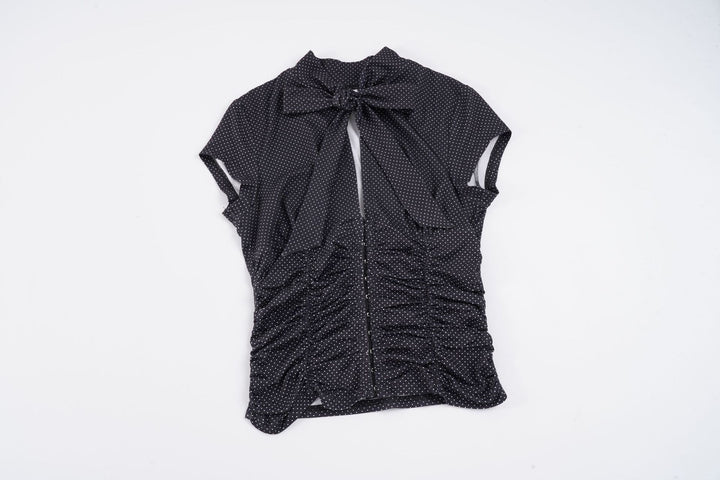 Damer Elegant Ruffle shirt med flot bånd Skovae