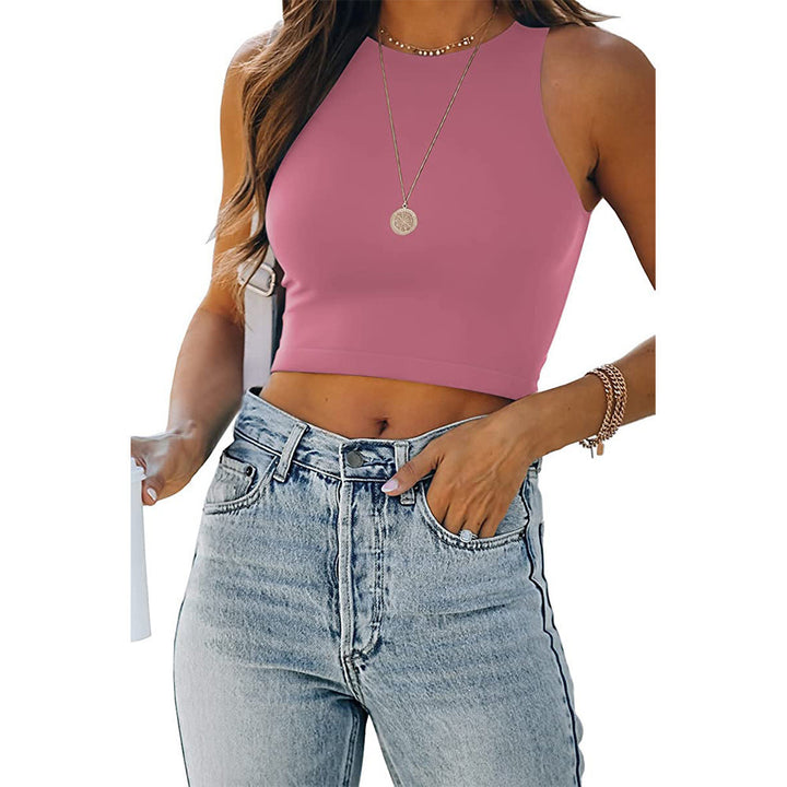 Dame Crop-Top med figurnærende snit og Racerback-design Stilla