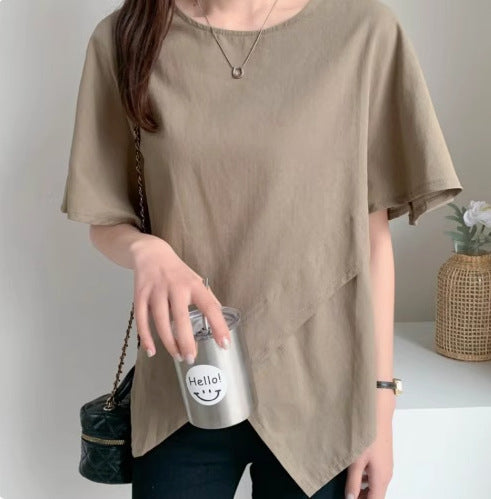 Dame fritid T-shirt med høj og lav bund Stilla