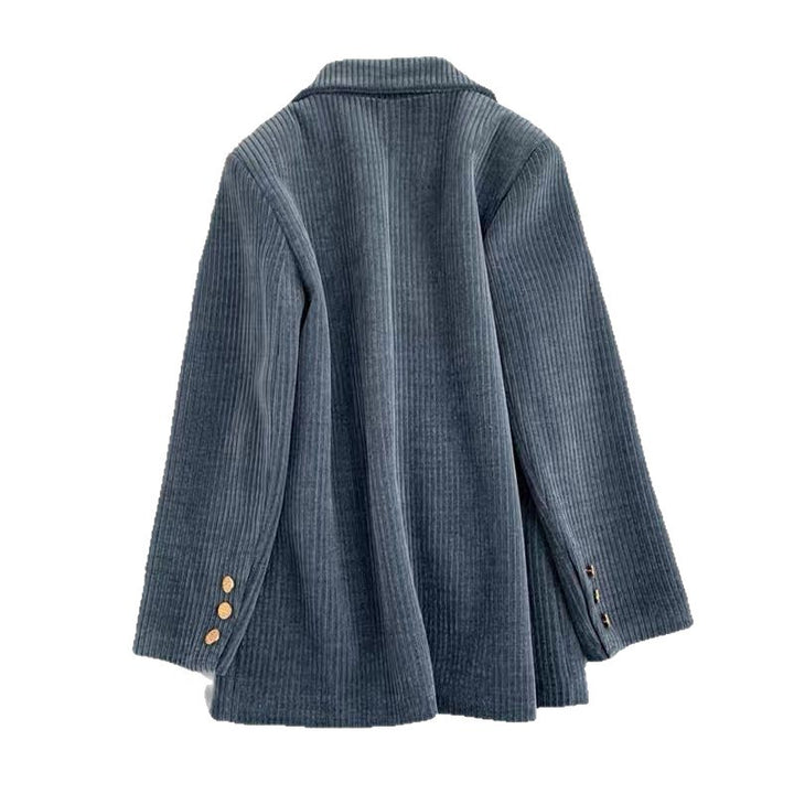 Dame mode kord blazer i en afslappet pasform Stilla
