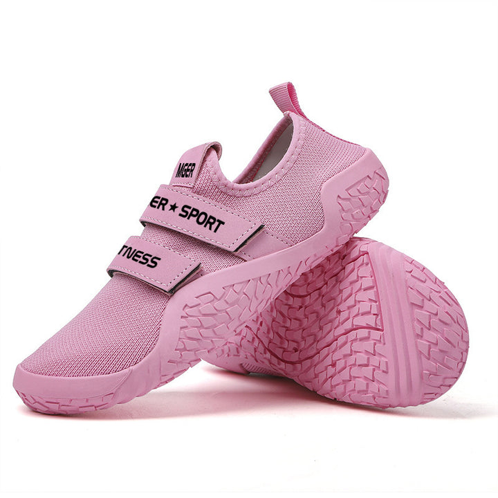 Dame nan åndbare velcro-sneakers med fleksibel skridsikker gummisål Skovae
