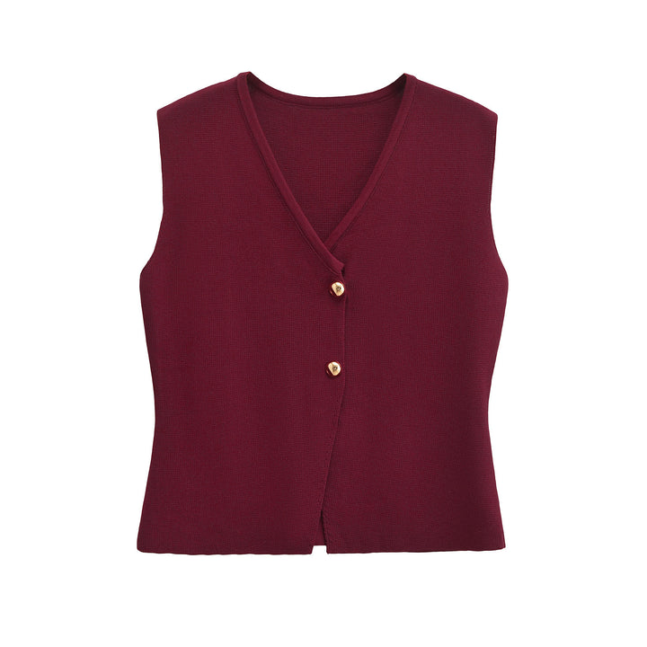 Dame Casual Knap-Op Vest Stilla
