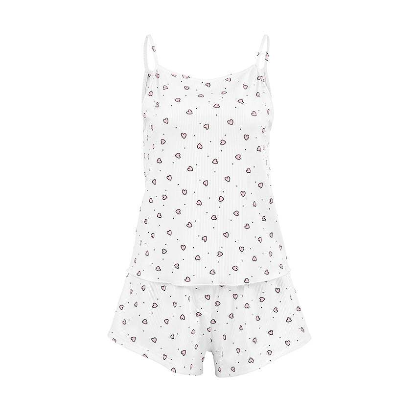 Dame sommerligt kort pyjamasæt med luftig bluse og behagelige shorts Stilla
