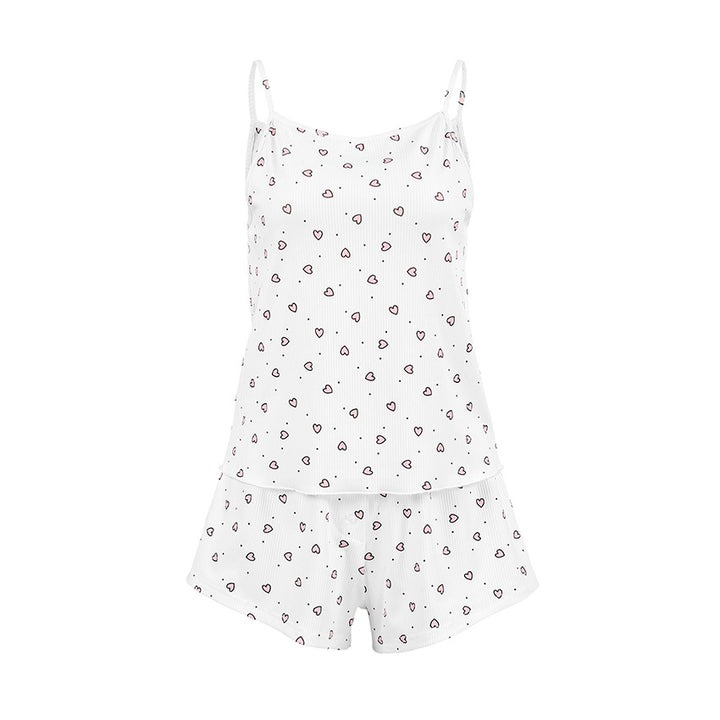 Dame sommerligt kort pyjamasæt med luftig bluse og behagelige shorts Stilla