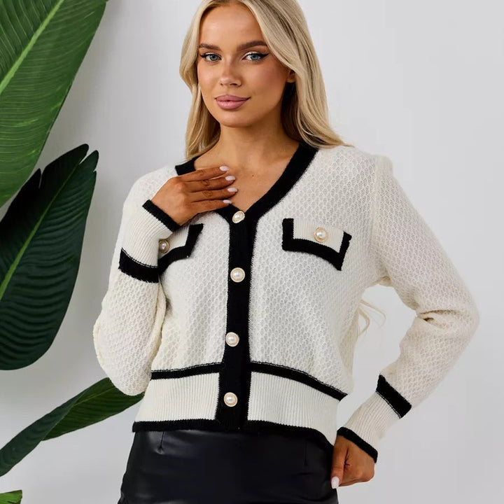 Kvinders cardigan med lommer og knapdetalje Stilla