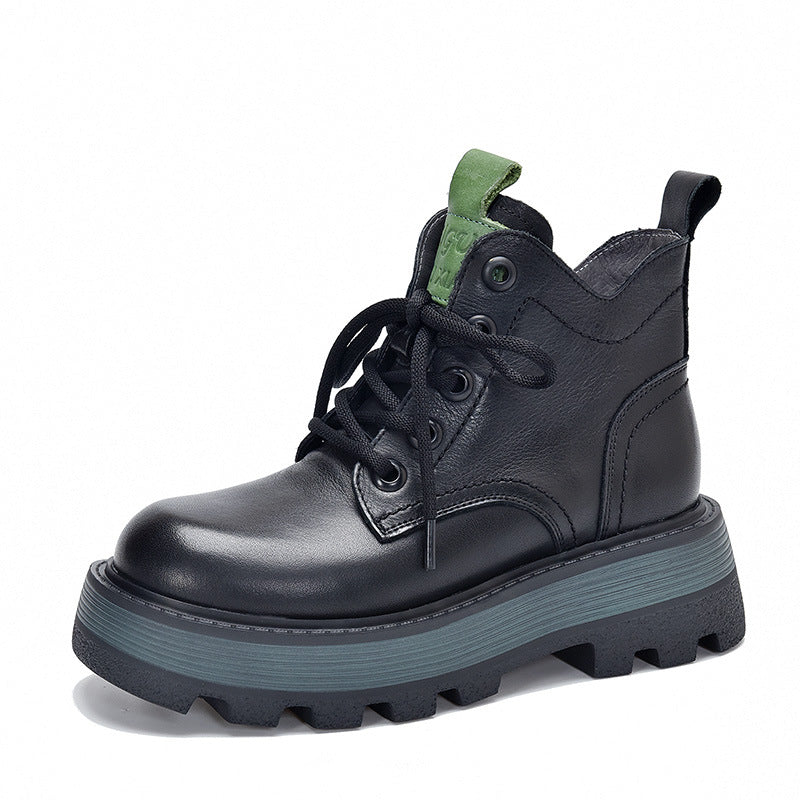 Dame robuste High-Top snørestøvler med skridsikker ydersål og moderigtigt detalje Stilla