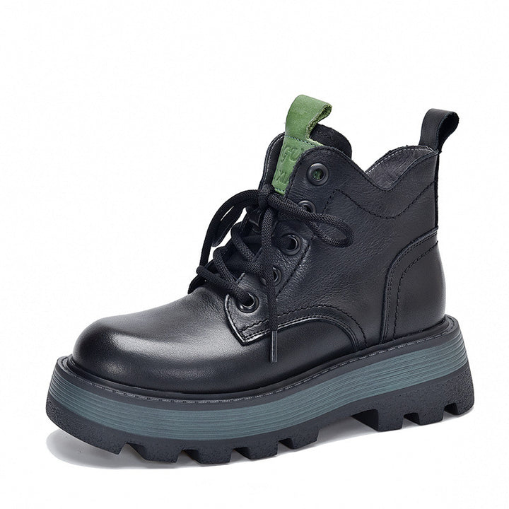 Dame robuste High-Top snørestøvler med skridsikker ydersål og moderigtigt detalje Stilla