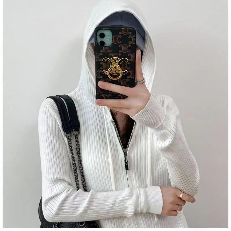 Dame Zip-Hoodie Sweater Stilla